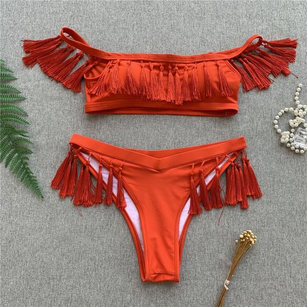 women's swimwear tassels women bikini set bandeau charming push up padded thong biquinis brazilian femme maillot de bain swimsuit, White;black
women's swimwear tassels women bikini set bandeau charming push up padded thong biquinis brazilian femme maillot de bain swimsuit, White;black