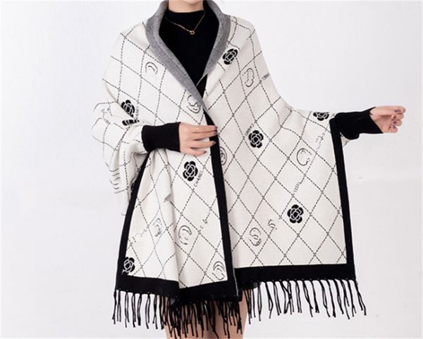 2021 cape cape coat women's scarf dual-use new spring and winter knit tassel cardigan bat-style cape outside, Blue;gray
2021 cape cape coat women's scarf dual-use new spring and winter knit tassel cardigan bat-style cape outside, Blue;gray