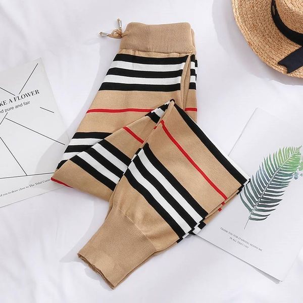english style khaki harem children's korean striped knitted casual high waist cropped pants with loose feet, Black;white
english style khaki harem children's korean striped knitted casual high waist cropped pants with loose feet, Black;white