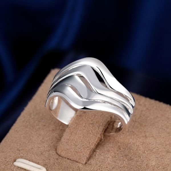 cluster rings special offer charm 925 solid silver for women jewelry water ripple adjustable fashion wedding party girl student gifts, Golden;silver 
cluster rings special offer charm 925 solid silver for women jewelry water ripple adjustable fashion wedding party girl student gifts, Golden;silver