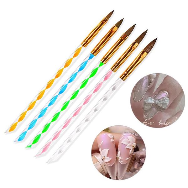 nail brushes 5pcs acrylic brush with spiral glitter handle nylon bristle painting dotting pen manicure tool for uv gel ar, Yellow
nail brushes 5pcs acrylic brush with spiral glitter handle nylon bristle painting dotting pen manicure tool for uv gel ar, Yellow
