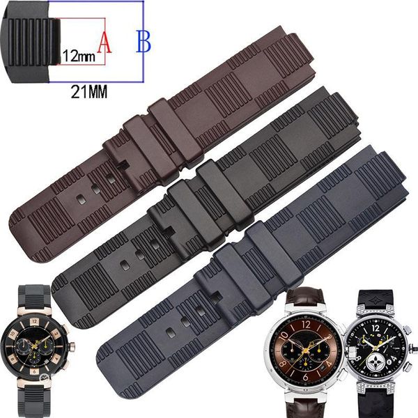 watch bands 21x12 (interface) mm black blue brown waterproof rubber strap for in | men's quartz, Black;brown
watch bands 21x12 (interface) mm black blue brown waterproof rubber strap for in | men's quartz, Black;brown