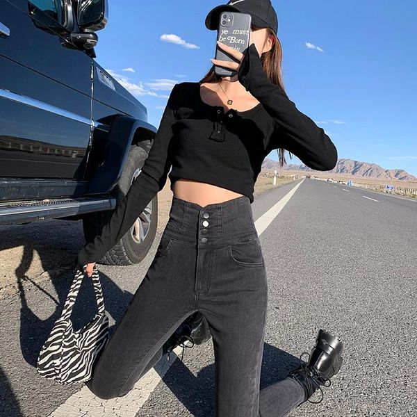 women's jeans high waist skinny autumn clothing 2021 super elastic feet tight pants, Blue
women's jeans high waist skinny autumn clothing 2021 super elastic feet tight pants, Blue
