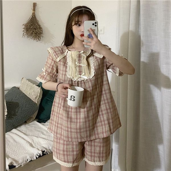 women's sleepwear summer pyjamas women stitching doll collar short sleeve pajamas set high waist loose wide leg pant sleepwear suit pij, Black;red
women's sleepwear summer pyjamas women stitching doll collar short sleeve pajamas set high waist loose wide leg pant sleepwear suit pij, Black;red