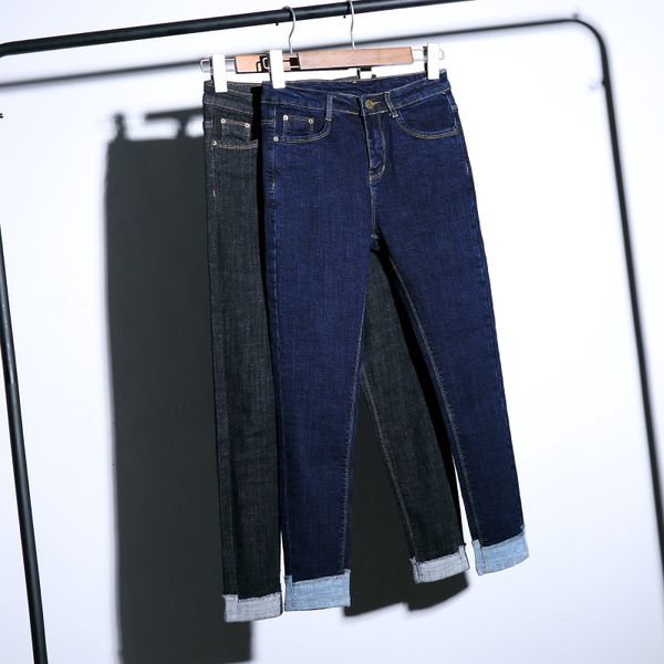 women's jeans spring new high waisted slim korean curled quarter jeans leggings, Blue
women's jeans spring new high waisted slim korean curled quarter jeans leggings, Blue