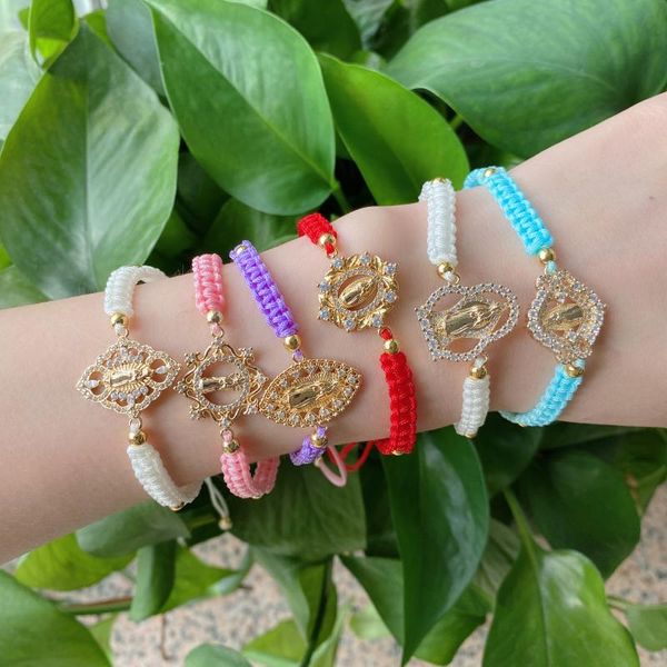 bangle 5pcs/lot religious jewelry cubic guadalupe connector adjustable braided bracelets, Black
bangle 5pcs/lot religious jewelry cubic guadalupe connector adjustable braided bracelets, Black