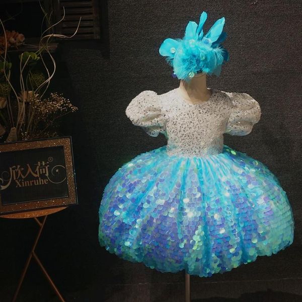 real picture bling sequin puff sleeve birthday party tutu dresses ball gowns children girls celebration po props family matching outfits, Blue
real picture bling sequin puff sleeve birthday party tutu dresses ball gowns children girls celebration po props family matching outfits, Blue