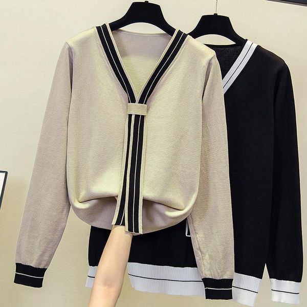 women's sweaters aossviao plus size pullovers women soft autumn v-neck chic daily sweet student harajuku knitted loose outwear 2021, White;black
women's sweaters aossviao plus size pullovers women soft autumn v-neck chic daily sweet student harajuku knitted loose outwear 2021, White;black