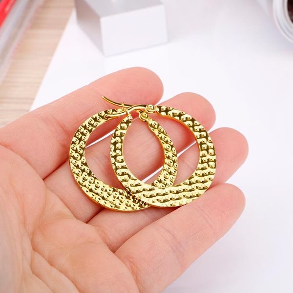 Stainless Steel Round Hoop Earring For Women Gold Color High Quality Ladies Elegant Ear Gifts Jewelry 2021 E0188 & Huggie, Golden;silver
Stainless Steel Round Hoop Earring For Women Gold Color High Quality Ladies Elegant Ear Gifts Jewelry 2021 E0188 & Huggie, Golden;silver