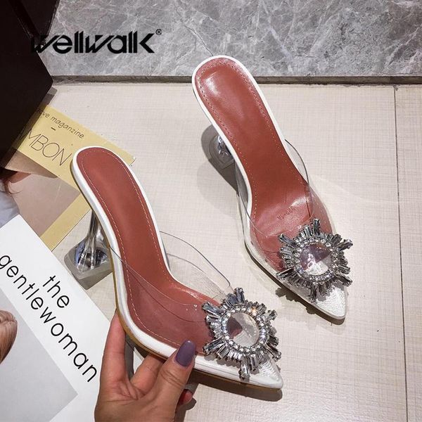 slippers clear heels women crystal buckle slides high heel female slip-on fashion sandals summer transparent dress shoes woman, Black
slippers clear heels women crystal buckle slides high heel female slip-on fashion sandals summer transparent dress shoes woman, Black
