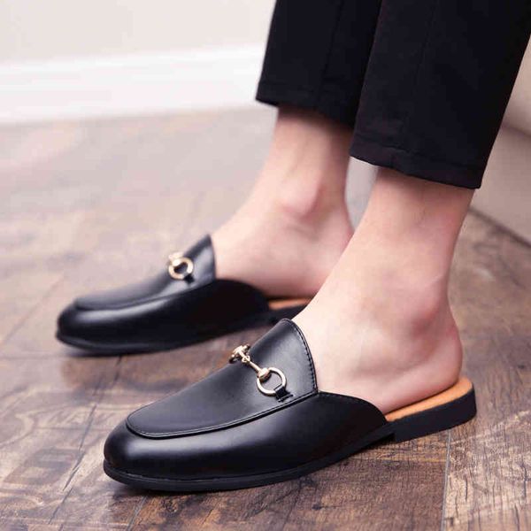 slippers men sandals summer half shoes pu leather beach causal lazy slip-on slides flip flops moccasins hv1q, Black
slippers men sandals summer half shoes pu leather beach causal lazy slip-on slides flip flops moccasins hv1q, Black