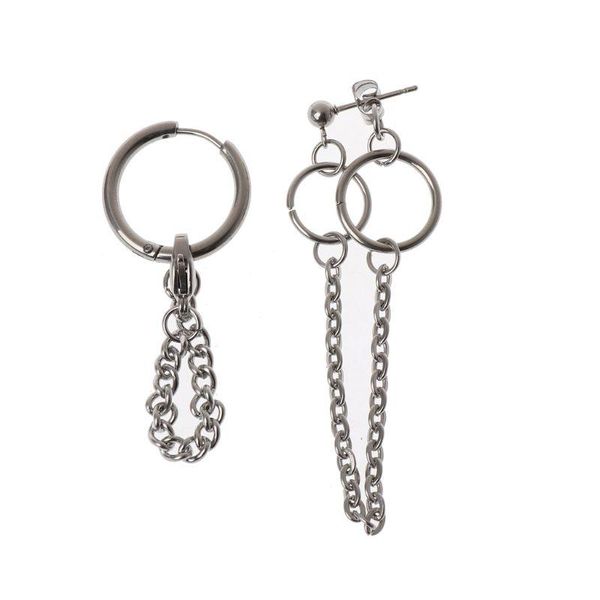 luxury fashion korean kpop bangtan boy mismatch titanium tassel chain drop earrings dangle & chandelier, Silver
luxury fashion korean kpop bangtan boy mismatch titanium tassel chain drop earrings dangle & chandelier, Silver
