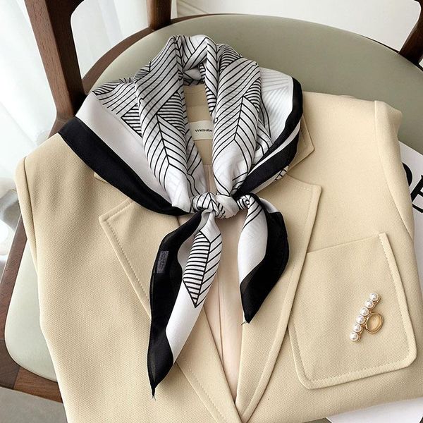 scarves 70x70cm square neck silk scarf bandana women fashion for ladies office foulard summer shawls wraps 2021, Blue;gray
scarves 70x70cm square neck silk scarf bandana women fashion for ladies office foulard summer shawls wraps 2021, Blue;gray