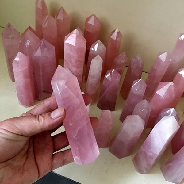 novelty items 2021 fashion natural rock rose quartz crystal point healing stone pure color obelisk wand pink 40-100m
novelty items 2021 fashion natural rock rose quartz crystal point healing stone pure color obelisk wand pink 40-100m
