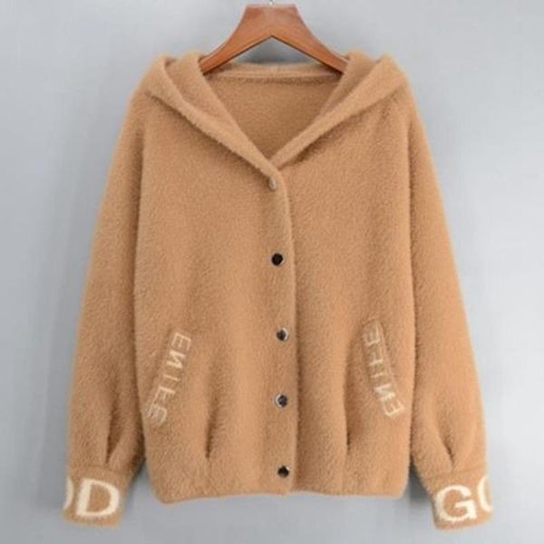 women's knits & tees spring and autumn fashion imitation mink velvet sweater women cardigan jacket korean loose western style hooded, White
women's knits & tees spring and autumn fashion imitation mink velvet sweater women cardigan jacket korean loose western style hooded, White