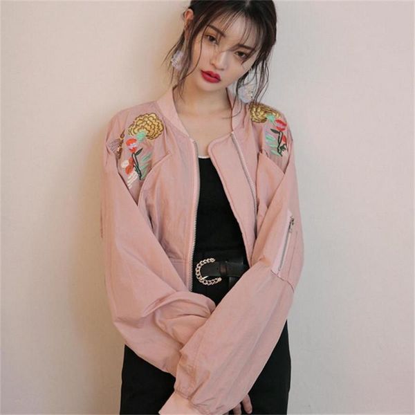 women's jackets fashion flower embroidery short jacket women elastic sleeve loose fashionjacket basic coat pilots bomber outerwear jk48, Black;brown
women's jackets fashion flower embroidery short jacket women elastic sleeve loose fashionjacket basic coat pilots bomber outerwear jk48, Black;brown