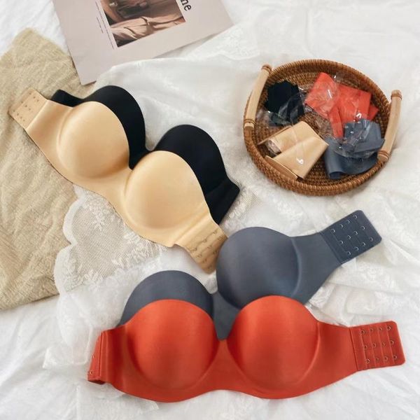 bras strapless-bra one piece push up half cup invisible bra seamless underwear solid wireless lingerie small breast a b c d, Red;black
bras strapless-bra one piece push up half cup invisible bra seamless underwear solid wireless lingerie small breast a b c d, Red;black