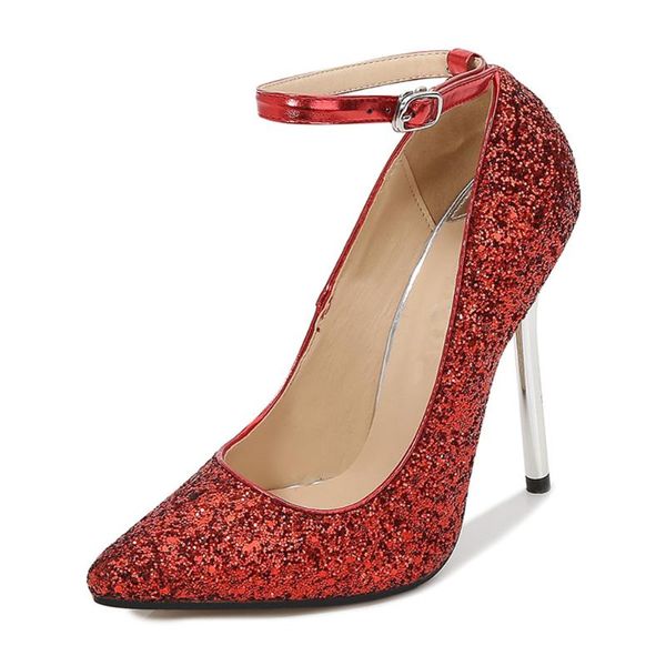 dress shoes crossdresser zapatos mujer 13cm thin heels sequins women wedding pumps bridal buckle gold sliver stiletto plus:35-43 44, Black
dress shoes crossdresser zapatos mujer 13cm thin heels sequins women wedding pumps bridal buckle gold sliver stiletto plus:35-43 44, Black