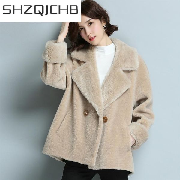 women's fur & faux jcgb 2021 autumn winter clothes women sheep shearing coats female short double breasted coat spring natural wool jac, Black
women's fur & faux jcgb 2021 autumn winter clothes women sheep shearing coats female short double breasted coat spring natural wool jac, Black