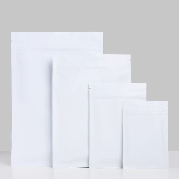 various sizes matte white zip lock packing herb bags wedding gifts aluminum foil mylar packaging bag with tear notch
various sizes matte white zip lock packing herb bags wedding gifts aluminum foil mylar packaging bag with tear notch
