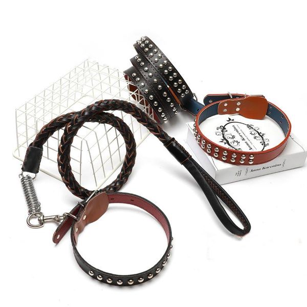 dog collars & leashes 3 sizes genuine leather pet collar traction rope for small, medium large dogs basic leash set pets suppli
dog collars & leashes 3 sizes genuine leather pet collar traction rope for small, medium large dogs basic leash set pets suppli
