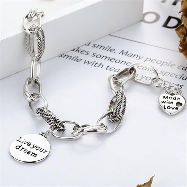 charm bracelets miuoxion retro thick chain love letter bracelet personality fashion jewelry for women feature namour gift all seasons1, Golden;silver
charm bracelets miuoxion retro thick chain love letter bracelet personality fashion jewelry for women feature namour gift all seasons1, Golden;silver
