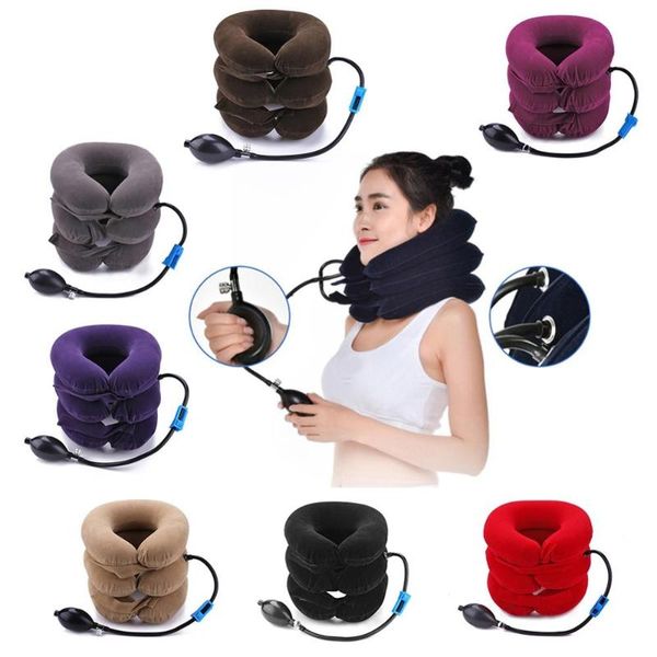 pillow 3-layers inflatable neck traction collar soft cervical stretching device air for neck&shoulder pain relief brace
pillow 3-layers inflatable neck traction collar soft cervical stretching device air for neck&shoulder pain relief brace