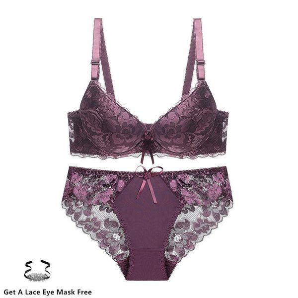 bras sets cyhwr lace push up floral underwear women comfortable bra, Red;black 
bras sets cyhwr lace push up floral underwear women comfortable bra, Red;black