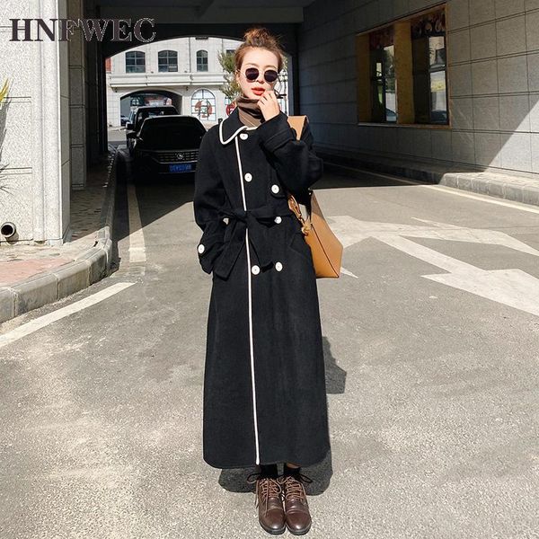 women's wool & blends black double-breasted with white fringe flare waist thick autumn winter woolen coat for female fashion tide v650
women's wool & blends black double-breasted with white fringe flare waist thick autumn winter woolen coat for female fashion tide v650