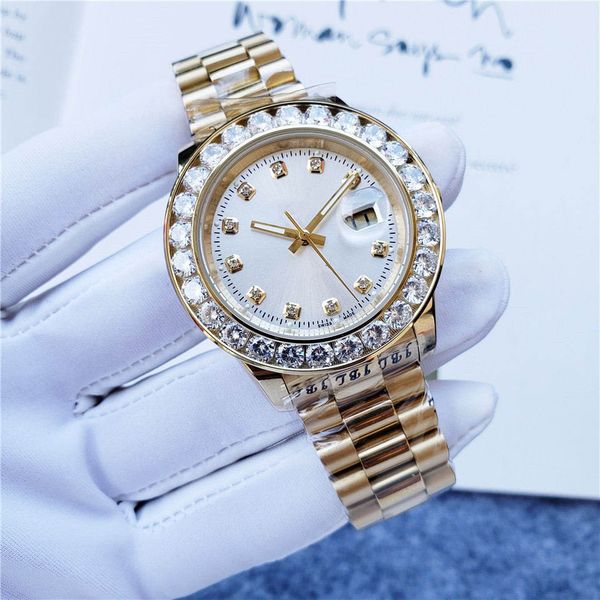 wholesale men casual dress watch 40mm gold stainless steel big diamond iced out automatic movement mechanical sport wristwatches, Slivery;brown
wholesale men casual dress watch 40mm gold stainless steel big diamond iced out automatic movement mechanical sport wristwatches, Slivery;brown