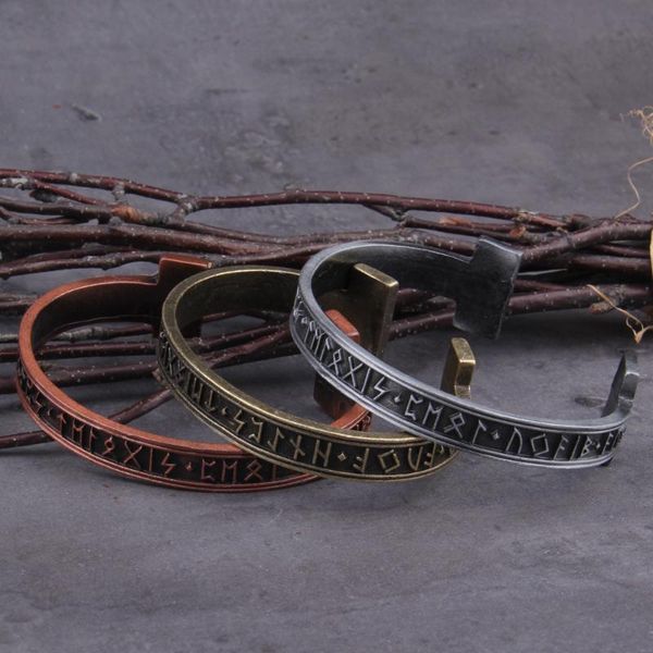 link, chain drop 1pc men's handmade nordic rune bangle viking 3 color alloy men, Black
link, chain drop 1pc men's handmade nordic rune bangle viking 3 color alloy men, Black