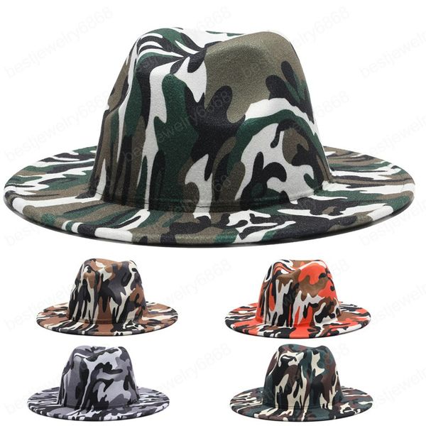 camouflage wide brim casual jazz cap print western cowboy luxury outdoor formal dress men women felted hat, Blue;gray
camouflage wide brim casual jazz cap print western cowboy luxury outdoor formal dress men women felted hat, Blue;gray