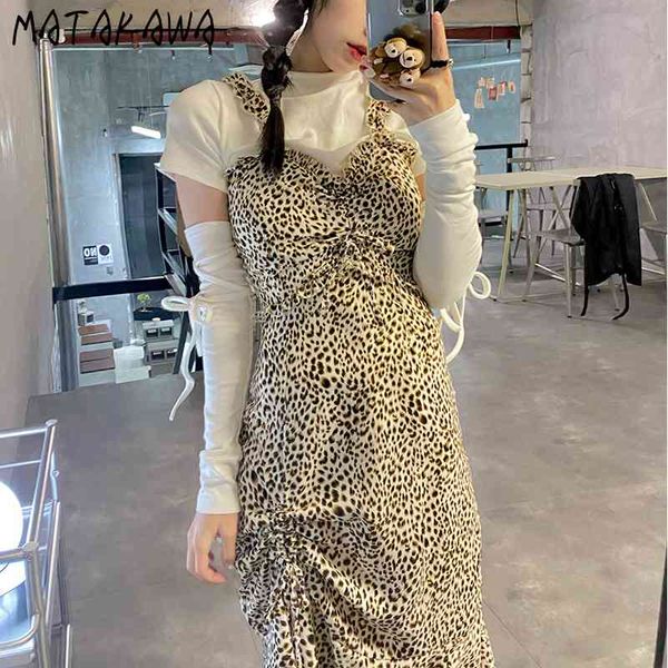 matakawa leopard print sling dress women spring chic temperament slim waist femme robe drawstring mid-length dresses 210513, Black;gray
matakawa leopard print sling dress women spring chic temperament slim waist femme robe drawstring mid-length dresses 210513, Black;gray