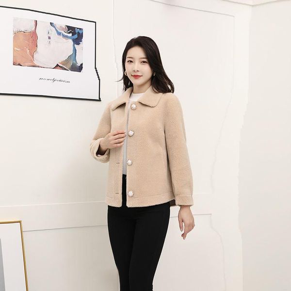 women's fur & faux 2021 hebei sheep shearing coat short granular one lamb korean version, Black
women's fur & faux 2021 hebei sheep shearing coat short granular one lamb korean version, Black