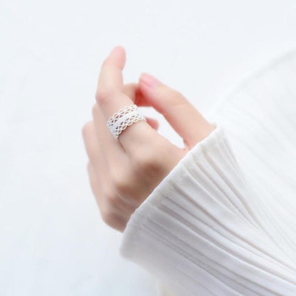 cluster rings sole memory lace openwork fashion cute sweet romantic 925 sterling silver female resizable opening sri264, Golden;silver
cluster rings sole memory lace openwork fashion cute sweet romantic 925 sterling silver female resizable opening sri264, Golden;silver