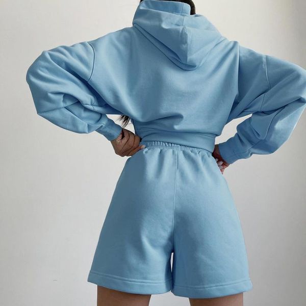 women's tracksuits fall autumn spring women hooded cropped sweater shorts loose casual sports suit, Gray
women's tracksuits fall autumn spring women hooded cropped sweater shorts loose casual sports suit, Gray