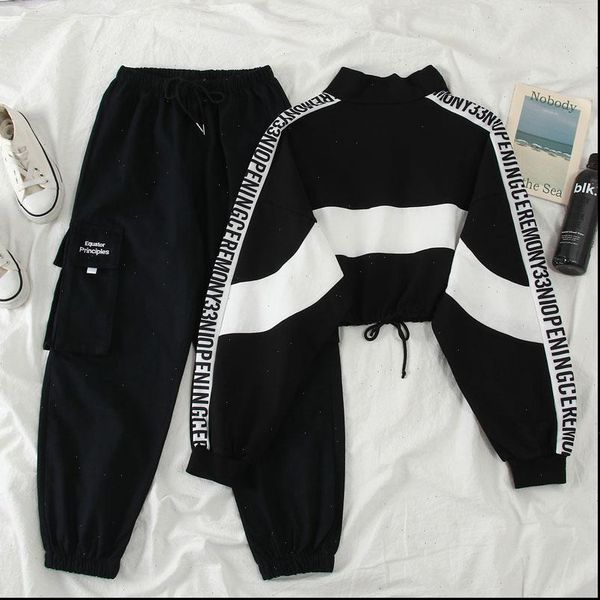 autumn high waist streetwear cargo women capri harajuku loose joggers 2 piece suit harem camo, Black;white
autumn high waist streetwear cargo women capri harajuku loose joggers 2 piece suit harem camo, Black;white