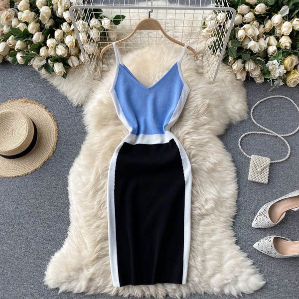 singrein women knitted strap dress v neck sleeveless slim elastic pencil dress summer korean bodycon streetwear short dress 210419, Black;gray
singrein women knitted strap dress v neck sleeveless slim elastic pencil dress summer korean bodycon streetwear short dress 210419, Black;gray