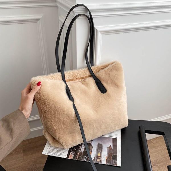 evening bags fashion all-match shoulder bag winter woman plush handbags large capacity soild color simple shopping female tote
evening bags fashion all-match shoulder bag winter woman plush handbags large capacity soild color simple shopping female tote