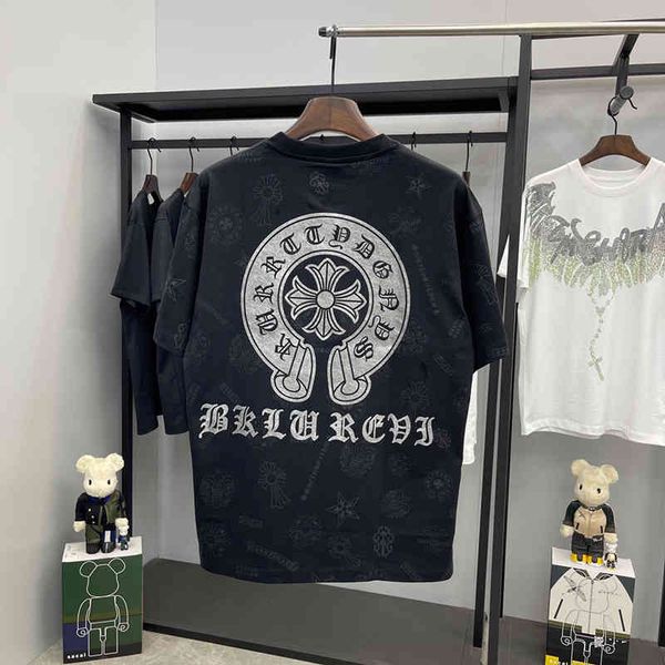 2021ch crochet cross sanskrit horseshoe print short t-shirt men's and women's fashion brand loose half sleeve, White;black
2021ch crochet cross sanskrit horseshoe print short t-shirt men's and women's fashion brand loose half sleeve, White;black
