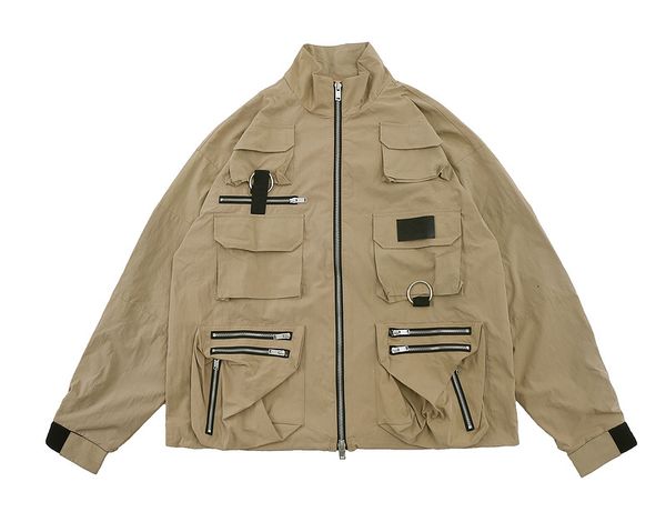 2021 style multi-pocket tooling hip-hop high street oversize men women couple windcheater jacket, Black
2021 style multi-pocket tooling hip-hop high street oversize men women couple windcheater jacket, Black