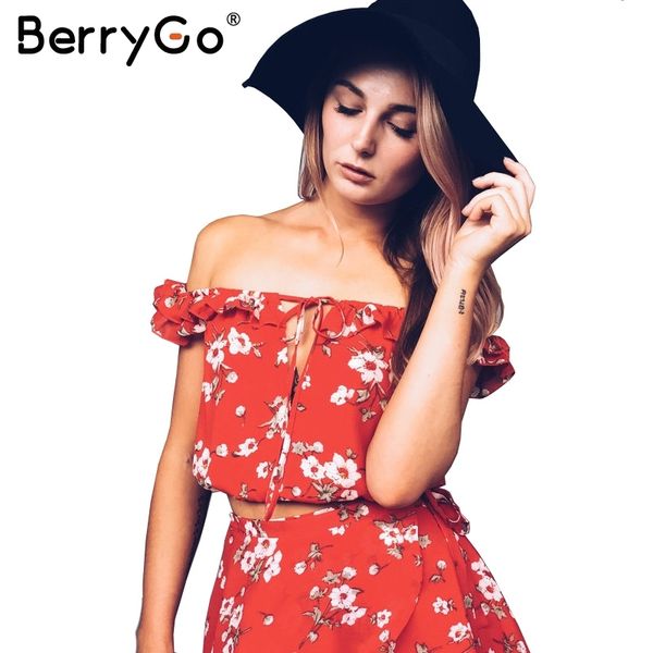 berrygo red print ruffles chiffon blouse shirt women boho off shoulder short sleeve crop summer beach tube blusa 210513, White
berrygo red print ruffles chiffon blouse shirt women boho off shoulder short sleeve crop summer beach tube blusa 210513, White