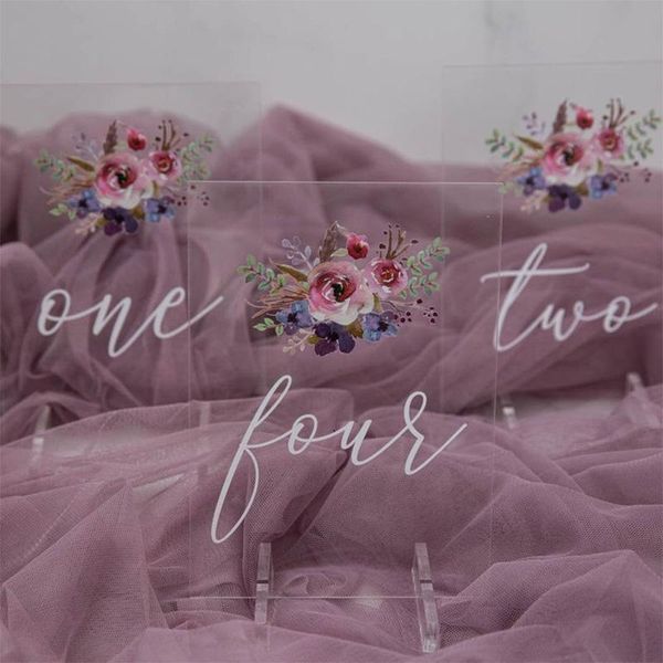 party decoration acrylic table number, wedding sign, pink and purple floral numbers
party decoration acrylic table number, wedding sign, pink and purple floral numbers