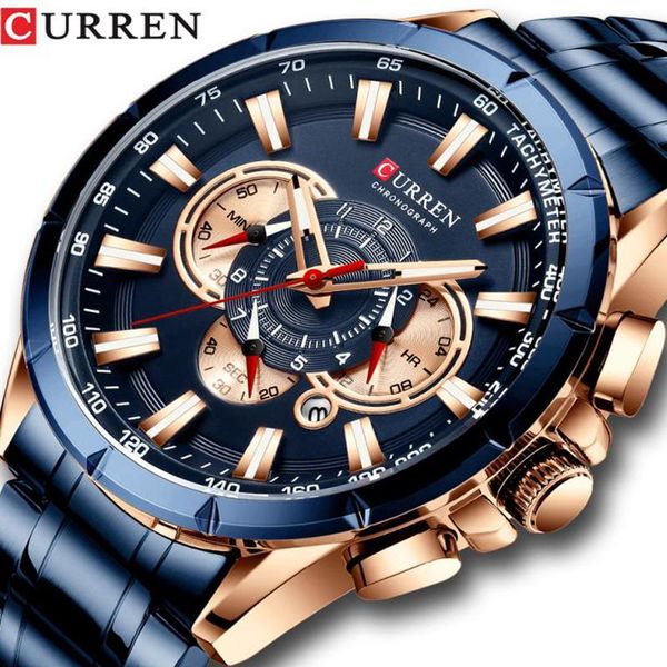 wristwatches men's chronograph watch curren fashion sport wristwatch selling product in 2021 mens watches quartz, Slivery;brown
wristwatches men's chronograph watch curren fashion sport wristwatch selling product in 2021 mens watches quartz, Slivery;brown