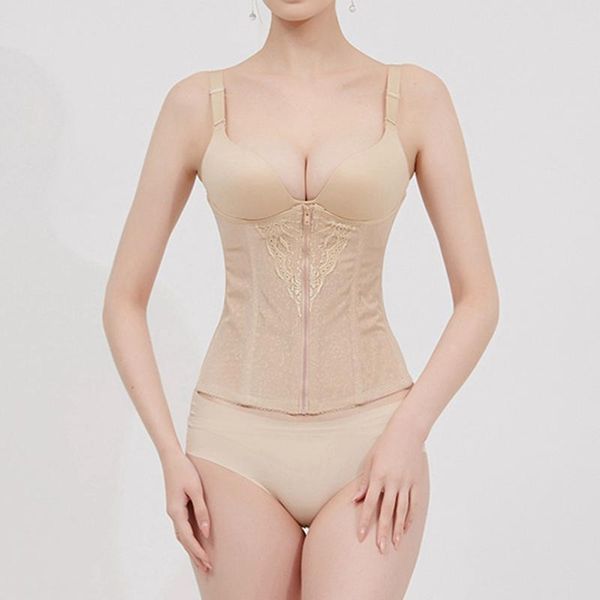women's shapers zipper buckle bustiers waist trainer belt corsets girdle steel boned body shaper underbust women postpartum stomach, Black;white 
women's shapers zipper buckle bustiers waist trainer belt corsets girdle steel boned body shaper underbust women postpartum stomach, Black;white