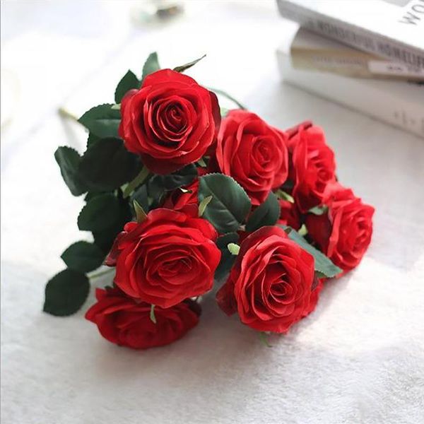 bunch of 10 heads artificial roses silk diy family garden party wedding decoration flowers decorative & wreaths
bunch of 10 heads artificial roses silk diy family garden party wedding decoration flowers decorative & wreaths