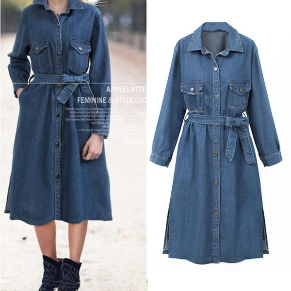 women's trench coats plus size solid women casual long sleeve denim jacket jean skirt coat outwear overcoat gift for, Tan;black
women's trench coats plus size solid women casual long sleeve denim jacket jean skirt coat outwear overcoat gift for, Tan;black