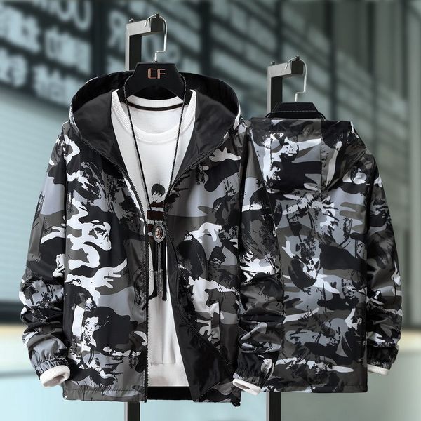 Men's plus size Outerwear Trendy Double Faced Coat Spring and Autumn Camouflage Hooded Jaet Thin Windbreaker Large, Red
Men's plus size Outerwear Trendy Double Faced Coat Spring and Autumn Camouflage Hooded Jaet Thin Windbreaker Large, Red