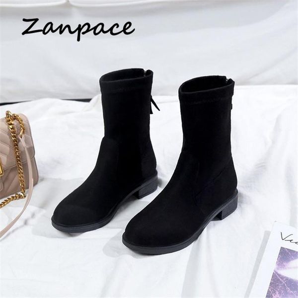 boots flock women 2021 autumn winter med heel shoes classic zipper ankle elastic flat 35-40, Black
boots flock women 2021 autumn winter med heel shoes classic zipper ankle elastic flat 35-40, Black