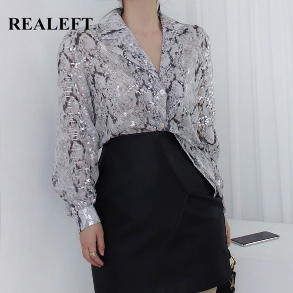 spring vintage snake sequined printed women's shirt female blouse long sleeve korean style loose blouses 210428, White
spring vintage snake sequined printed women's shirt female blouse long sleeve korean style loose blouses 210428, White
